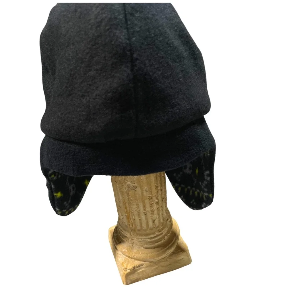 Kids 4-7 Years Fun Skull Pattern Fleece Trapper Gaming Hat with Mohawk‎ & Braid